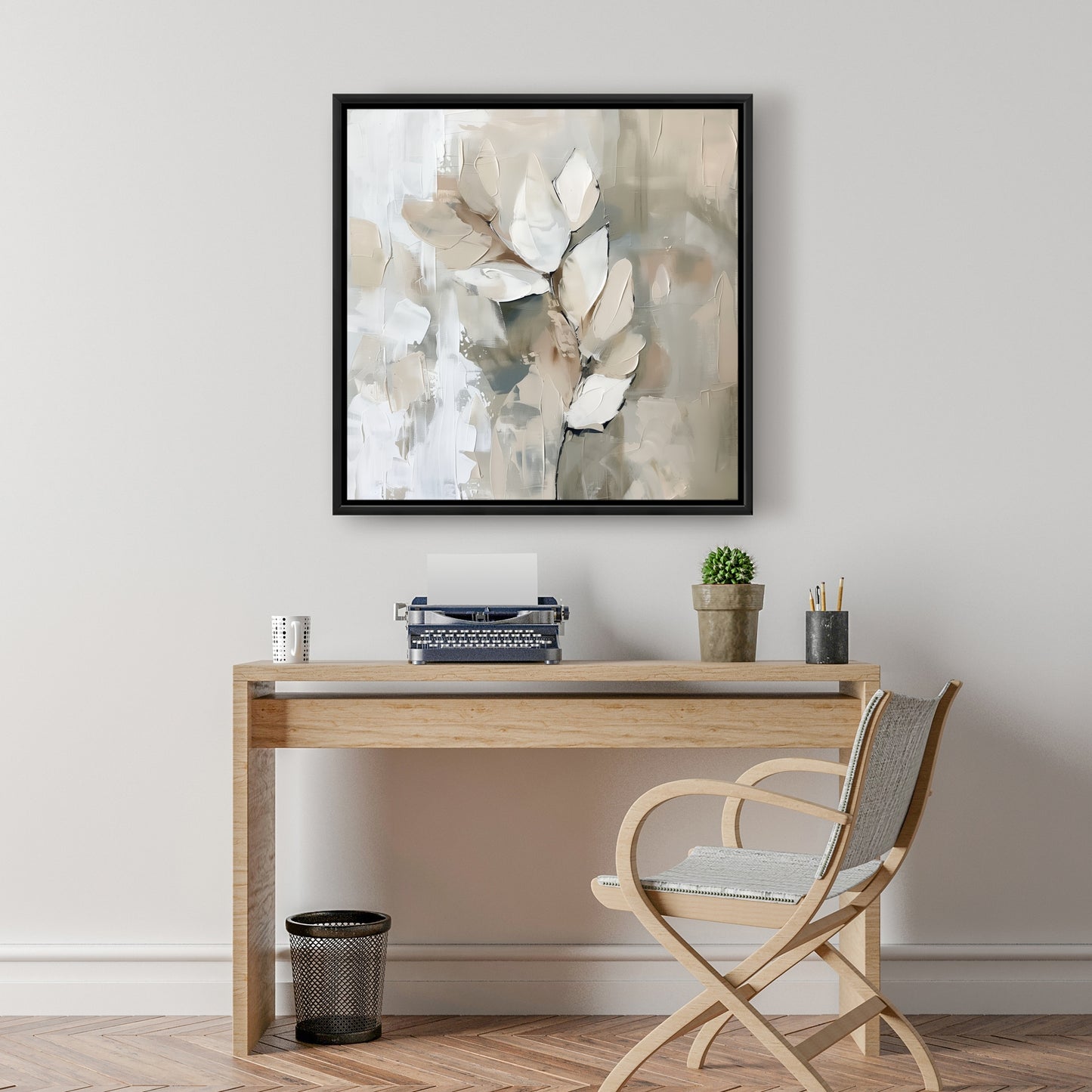Leaf - 24"x24" Framed canvas