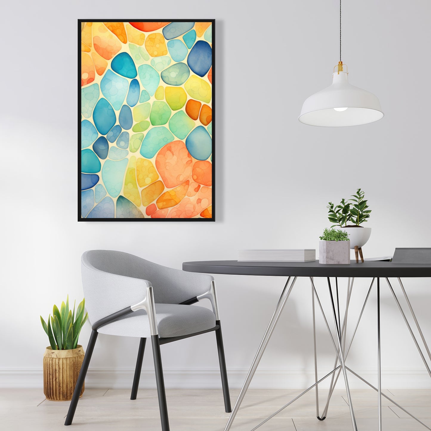 Blobs - 36"x36" Framed canvas