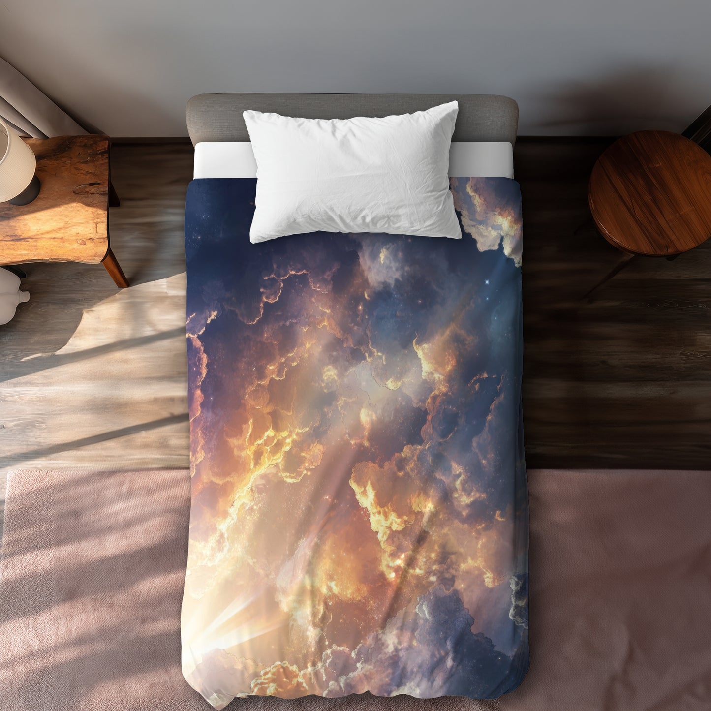 Piercing light - 88"x88" Duvet Cover