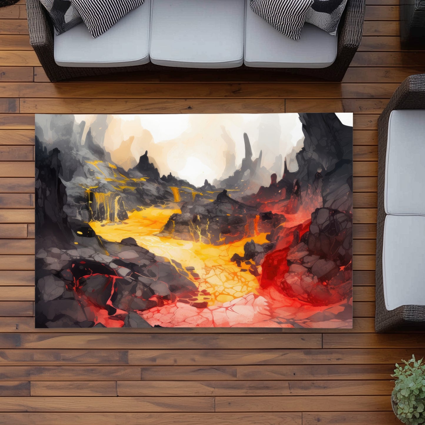 Hot and Flowing White Outdoor Area Rug for Home Decor