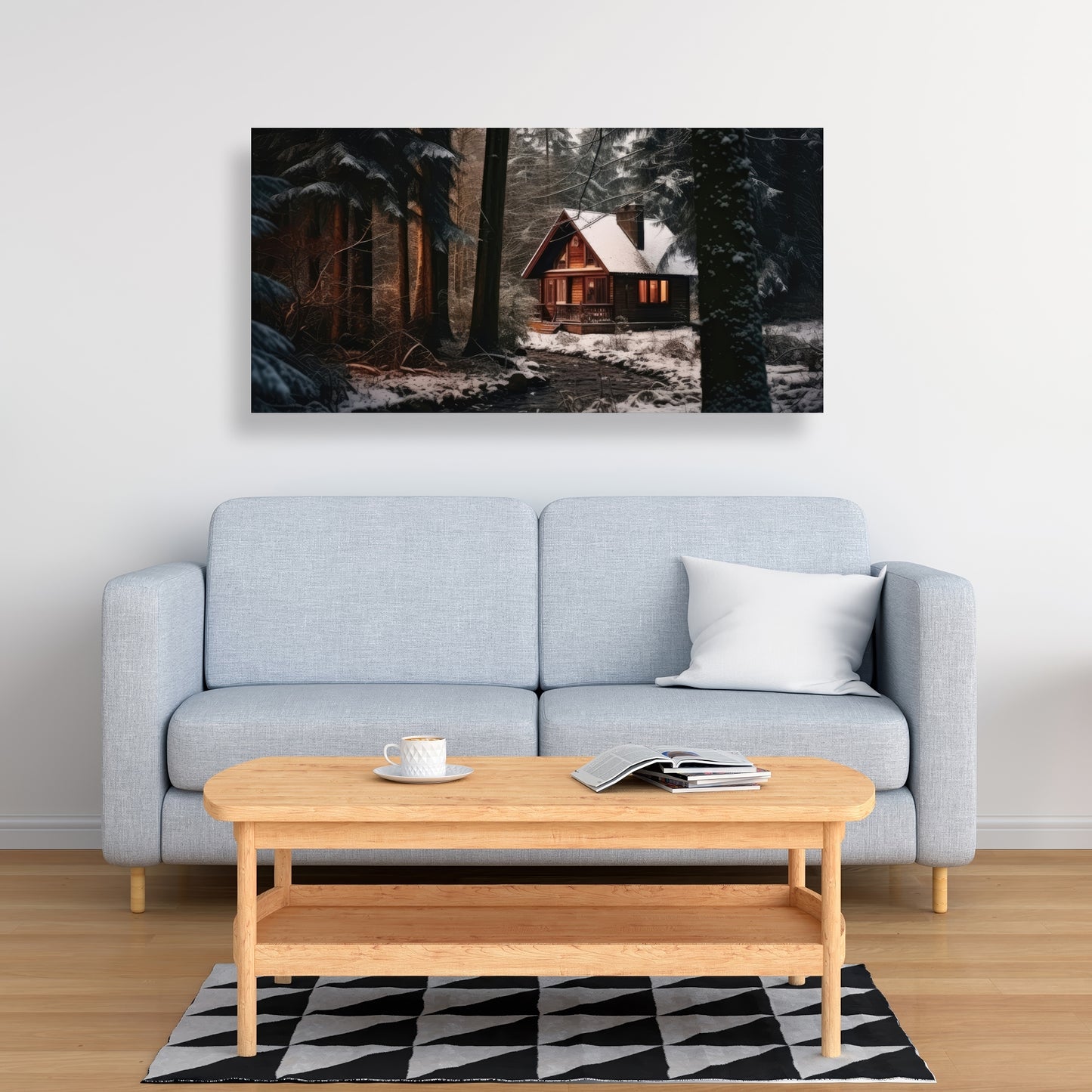 By the river - 32"x32" Canvas