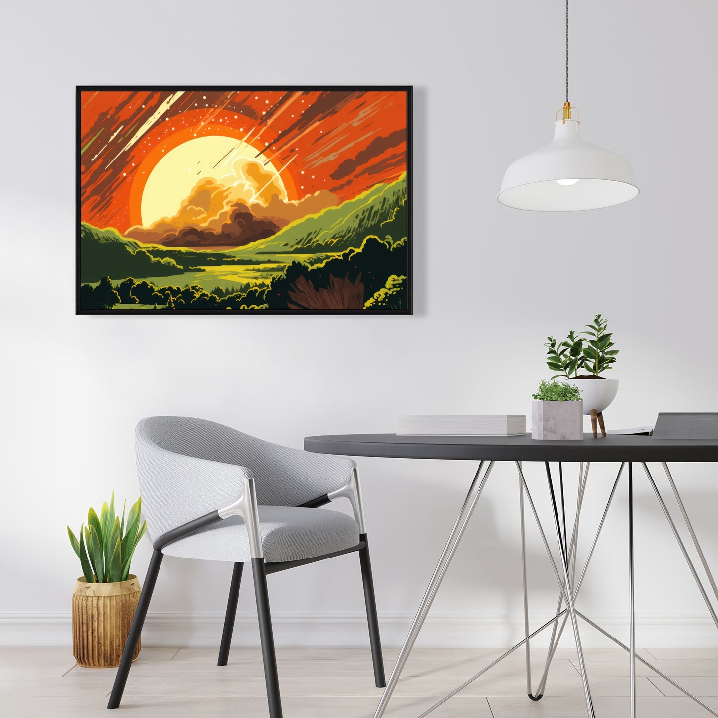 Last Days - Orange Framed Canvas for Home Decor | Art