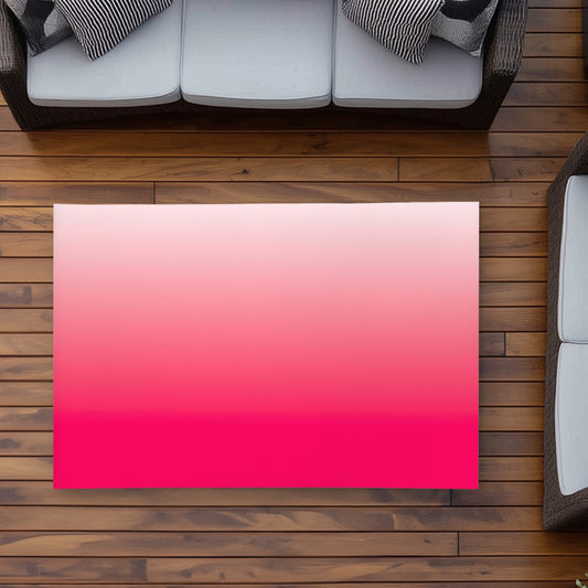 Delicate Magenta Gradient - Pink Outdoor Area Rug for Home Decor