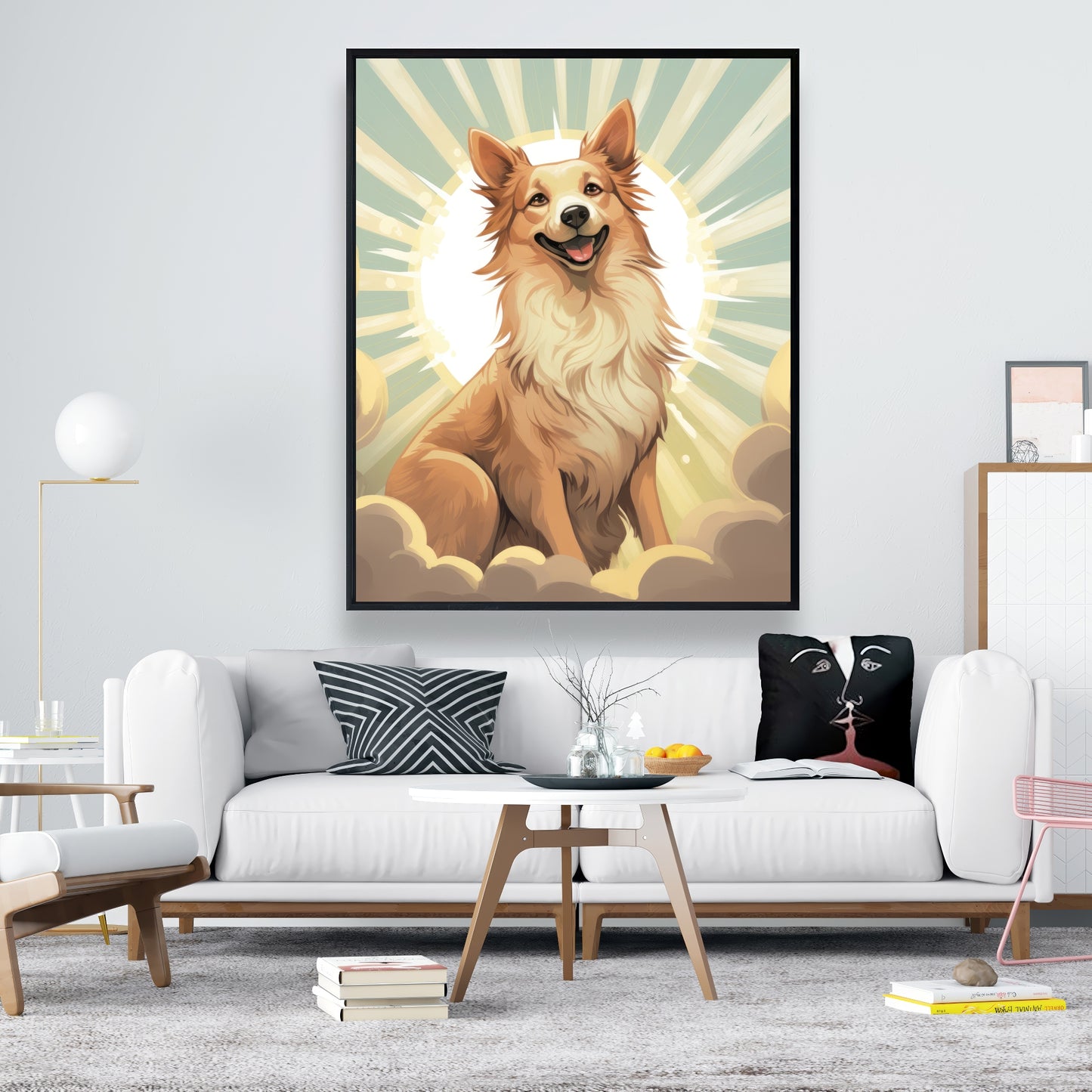 Who's a good boy - Framed Canvas - Print on demand