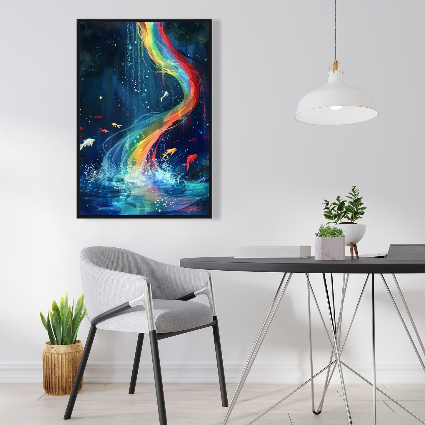 Swirl - 36"x36" Framed canvas