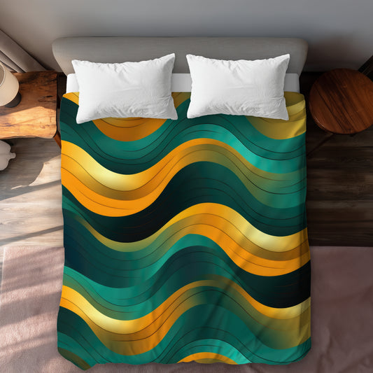 Voluptuous Gold Duvet Cover | Luxurious Home Decor Elegance