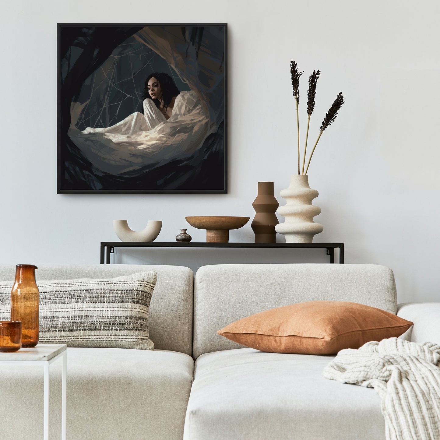 Spider princess - 36"x36" Framed canvas