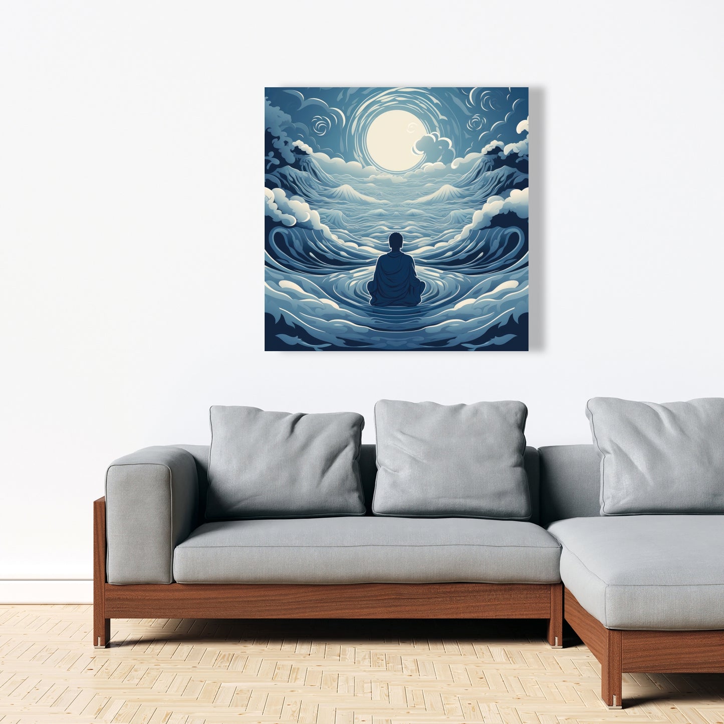 Infinite Wisdom - Gray Canvas Wall Art for Home Decor