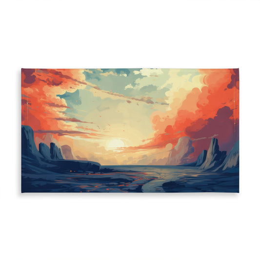 Finally Light Orange Indoor Outdoor Tablecloth for Home Decor