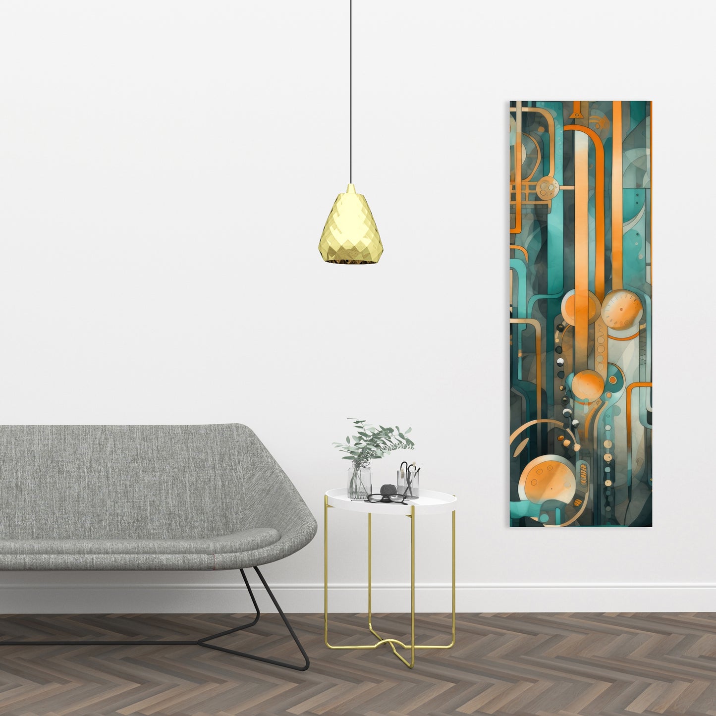 Astrological Machinery - Gold Canvas Home Decor for Elegance