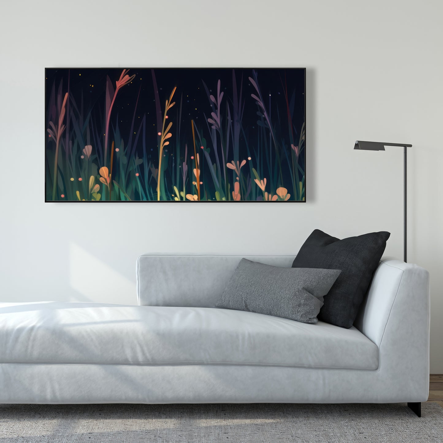 Between twigs - Framed Canvas - Print on demand