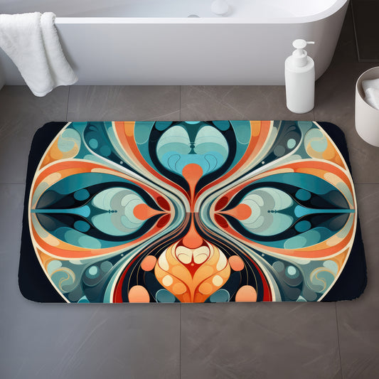 Hues and curves - 21"x34" Bath mat