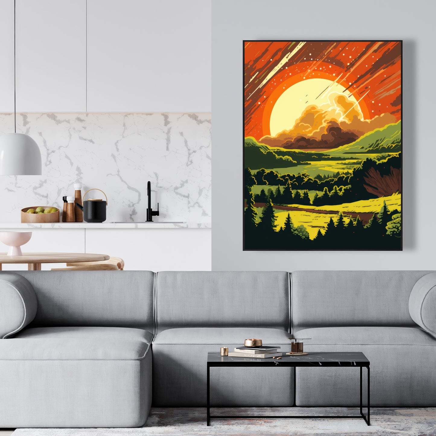 Last Days - Orange Framed Canvas for Home Decor | Art