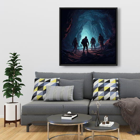 Secret Society - Purple Framed Canvas Home Decor Art