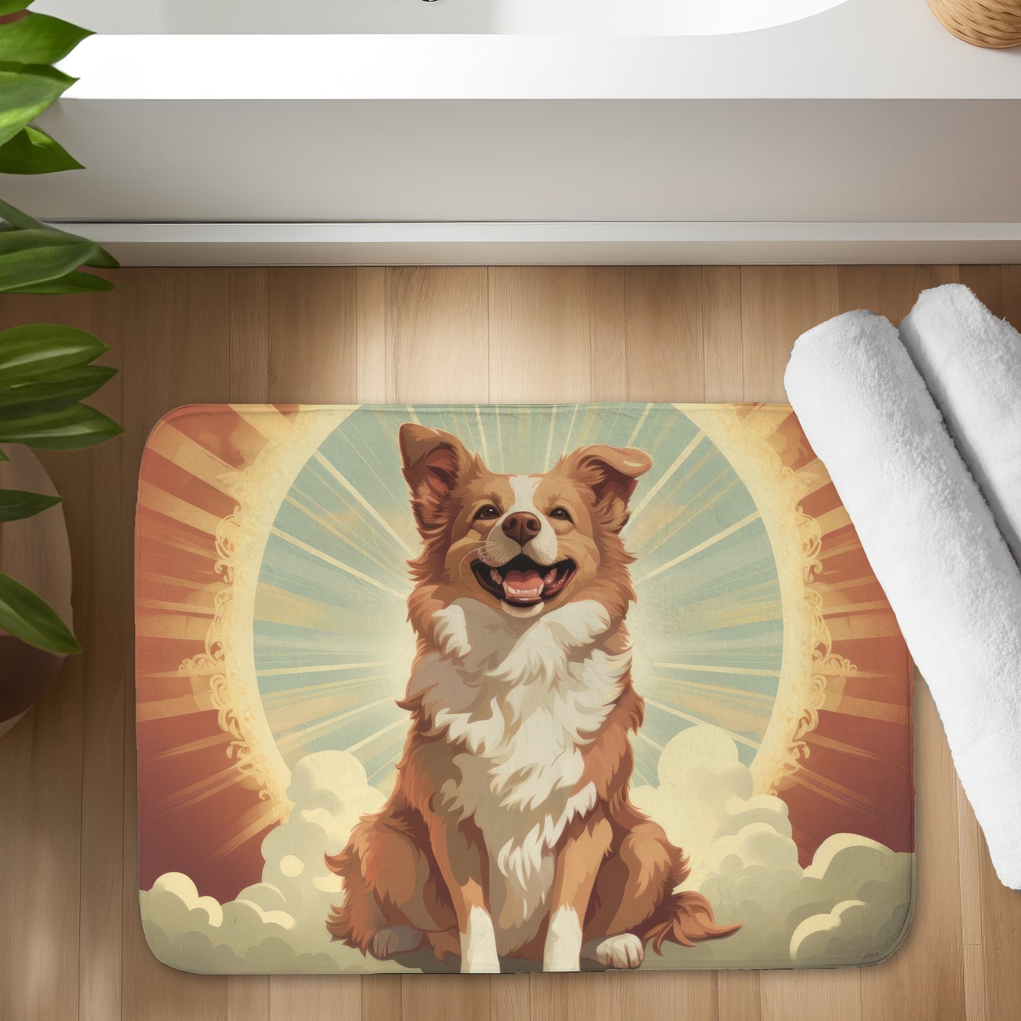 Pats and Smiles Beige Bath Mat - Stylish Home Decor Accent