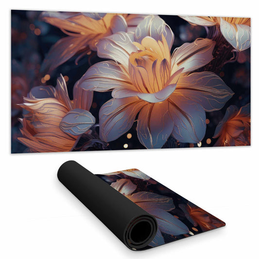 Pixie Flowers Desk Mat - Elegant Home Decor Desk Accessory
