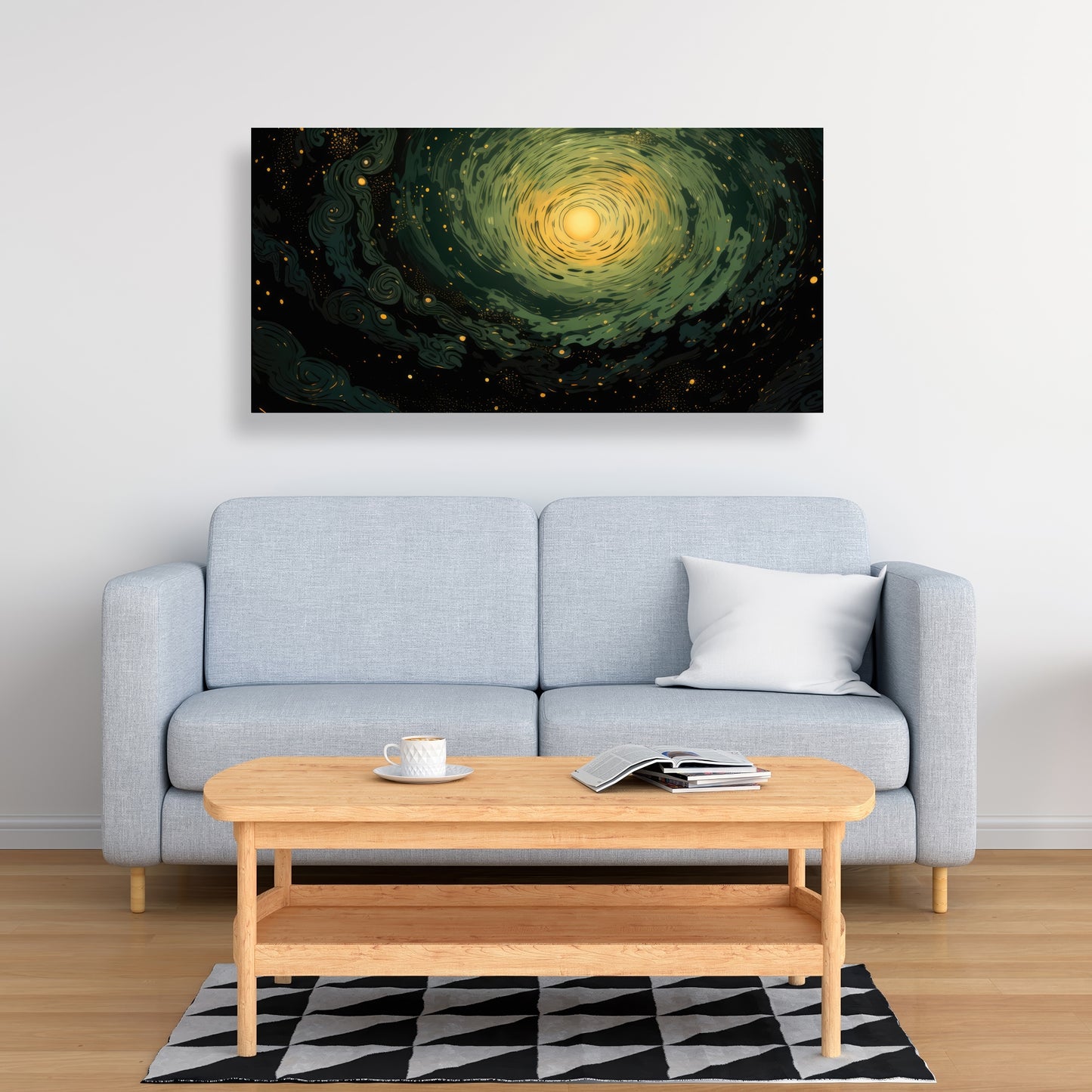 Swirling Gases - Black Canvas Art for Elegant Home Decor