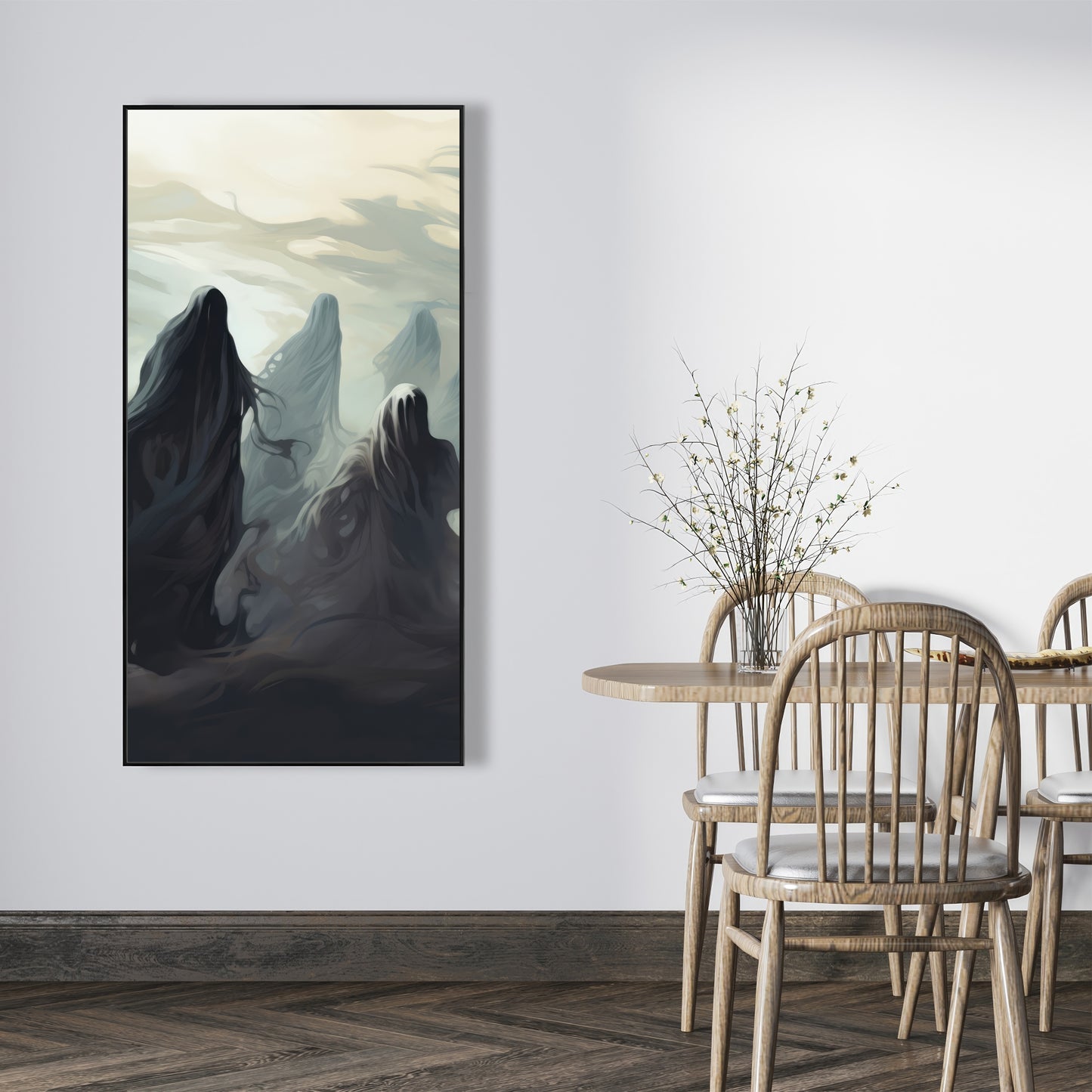 Searching for souls - 36"x36" Framed canvas