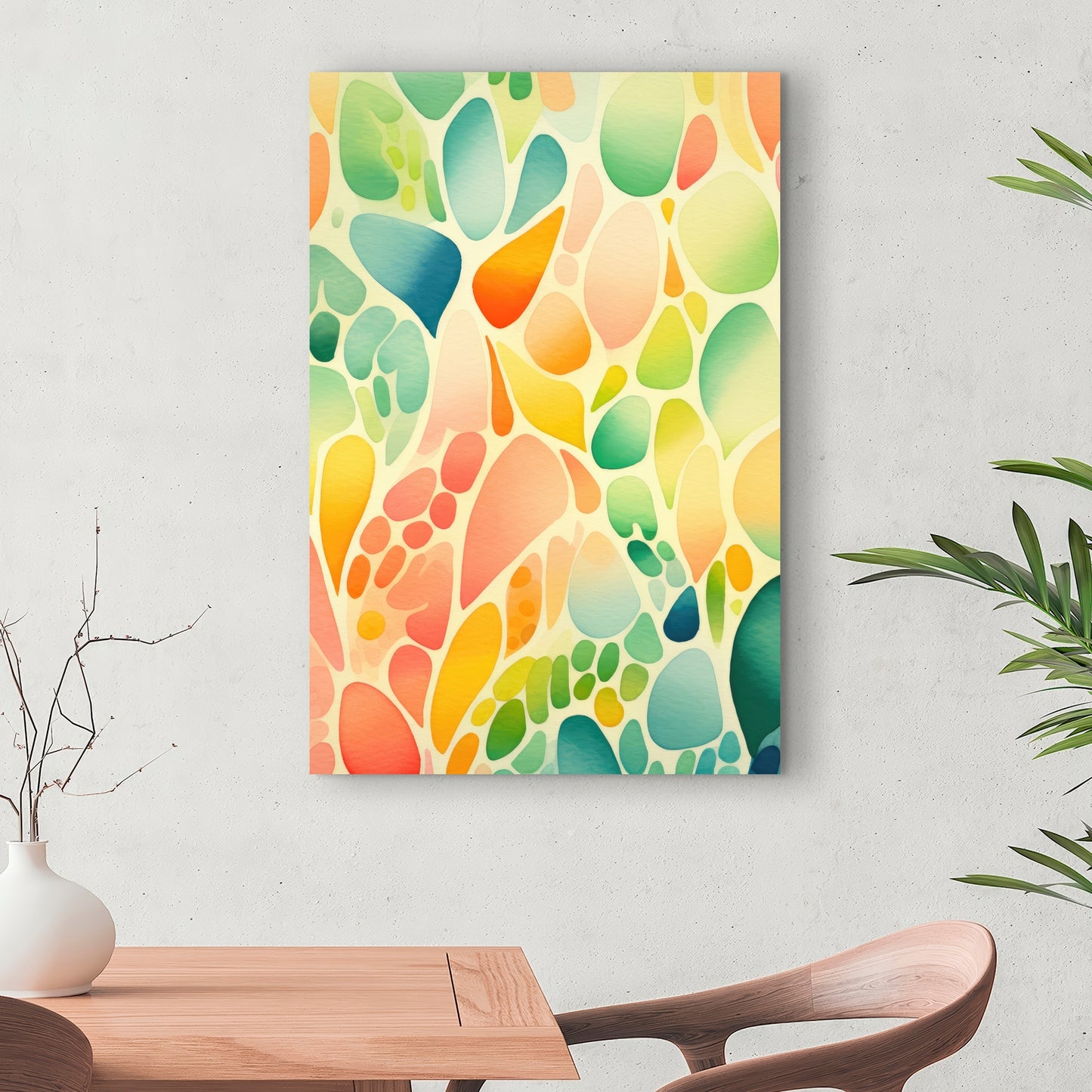 Organic Fruits - Turquoise Canvas Home Decor for Fresh Style