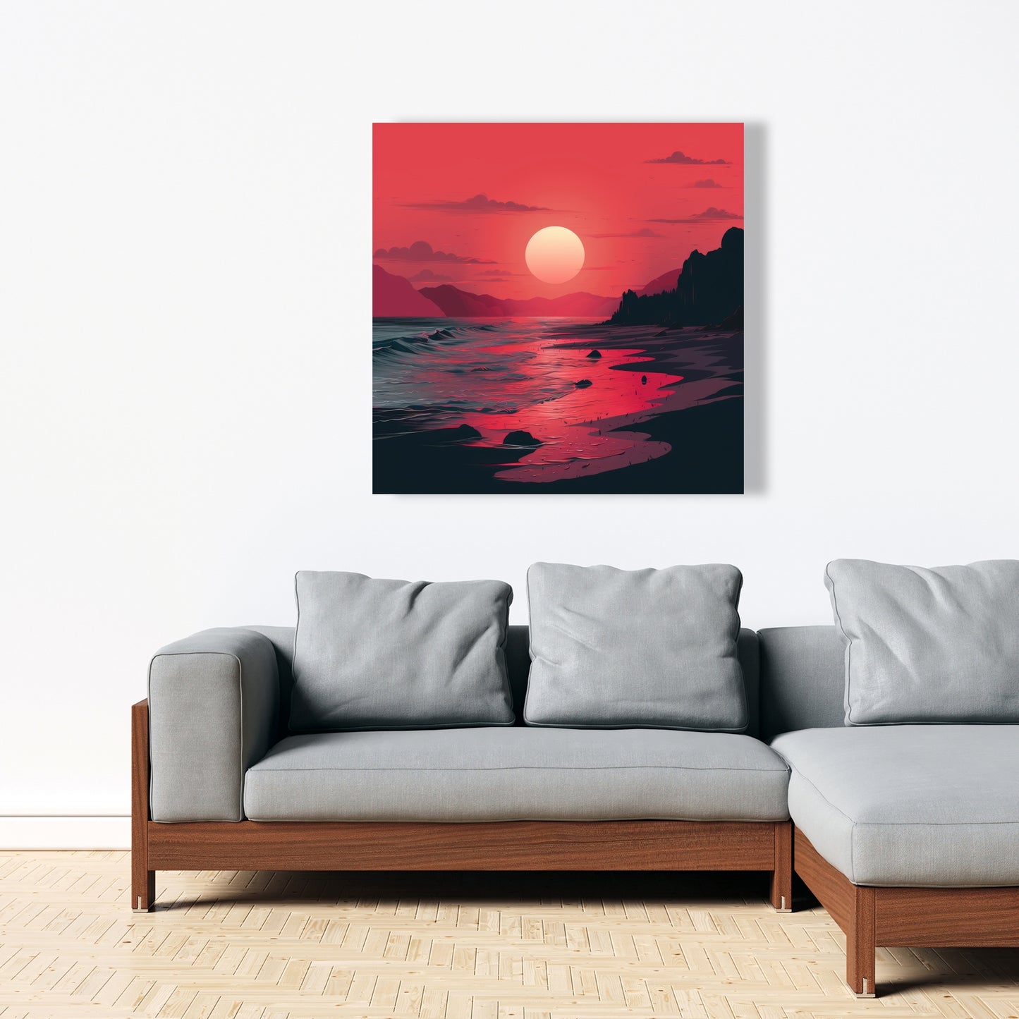 Red sky - 32"x32" Canvas