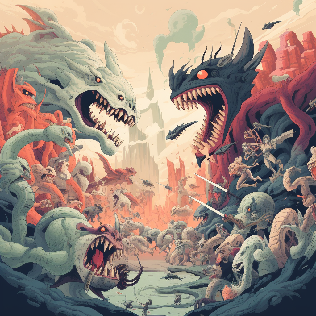 Ultimate fight - Framed Canvas - Print on demand