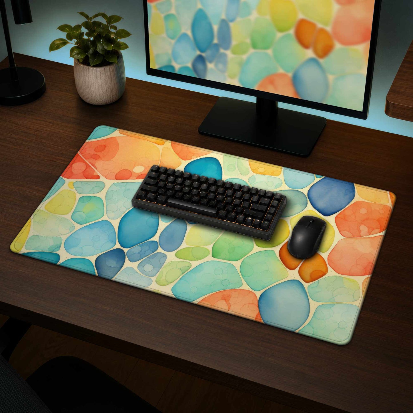 Tapis de Souris Blobs - Sous-Main Décoratif et Élégant pour Espace de Travail