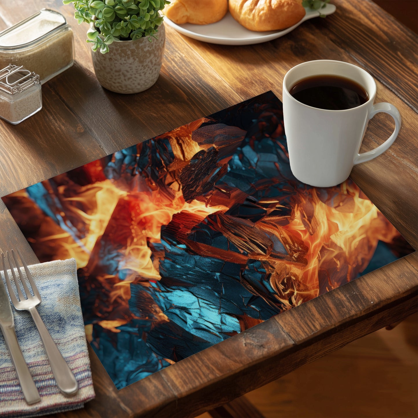Cursed Visions Black Polyester Placemat for Home Decor
