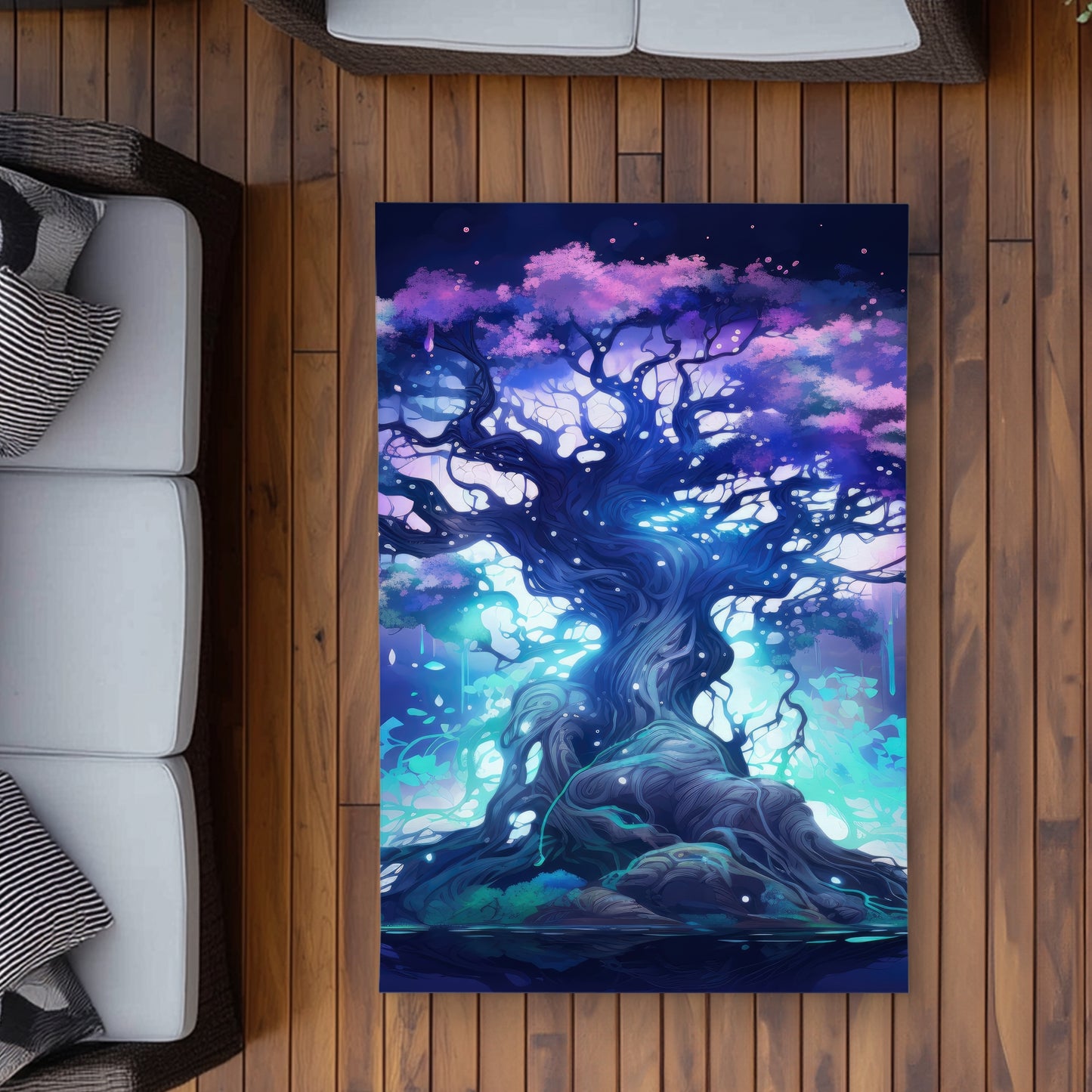 Make a Wish Turquoise Outdoor Area Rug | Home Decor Essentials