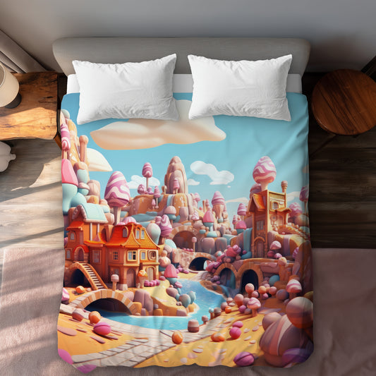 Sweet kingdom Pink Duvet Cover - Elegant Home Decor Upgrade