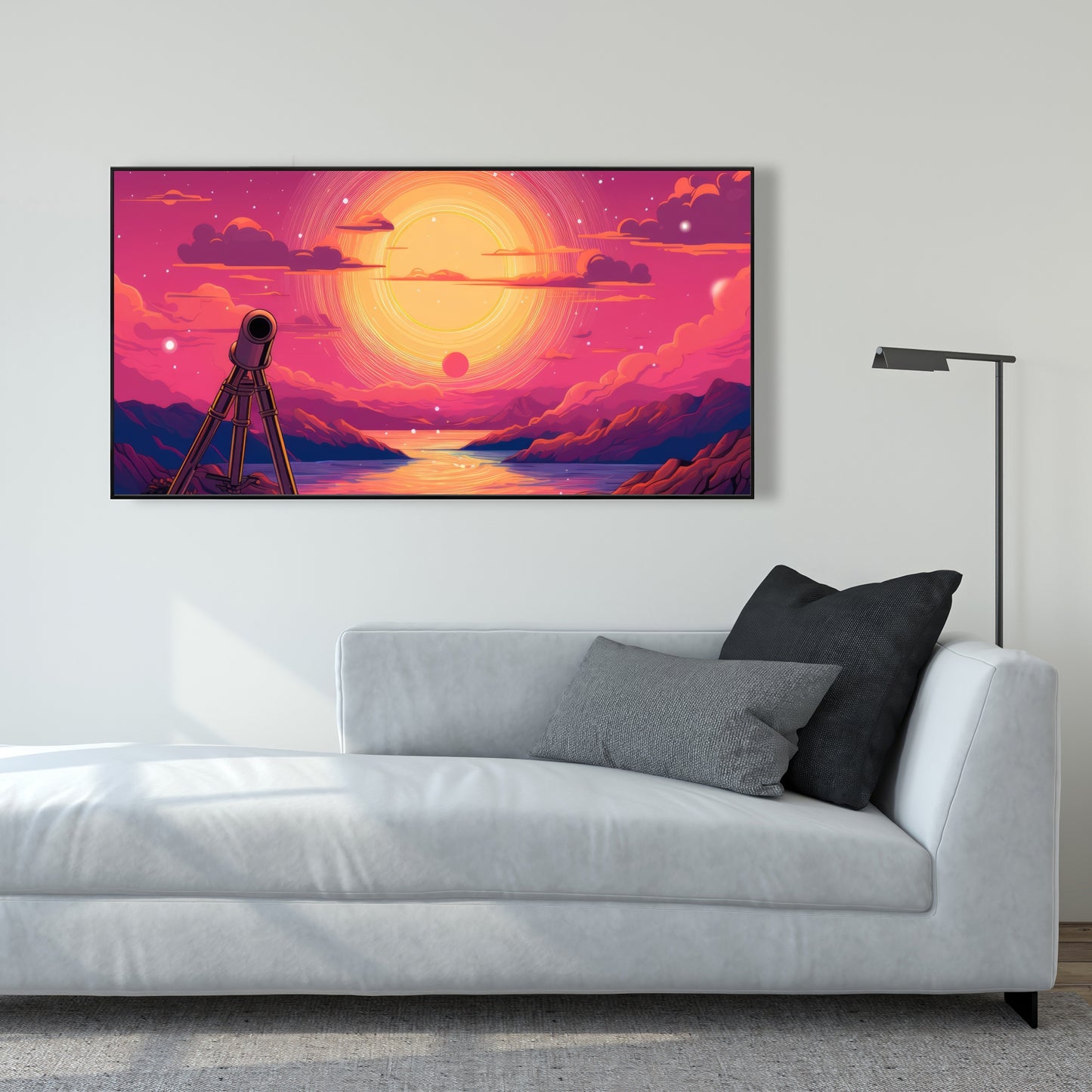 Skybound Yellow Framed Canvas | Stylish Home Decor Accent