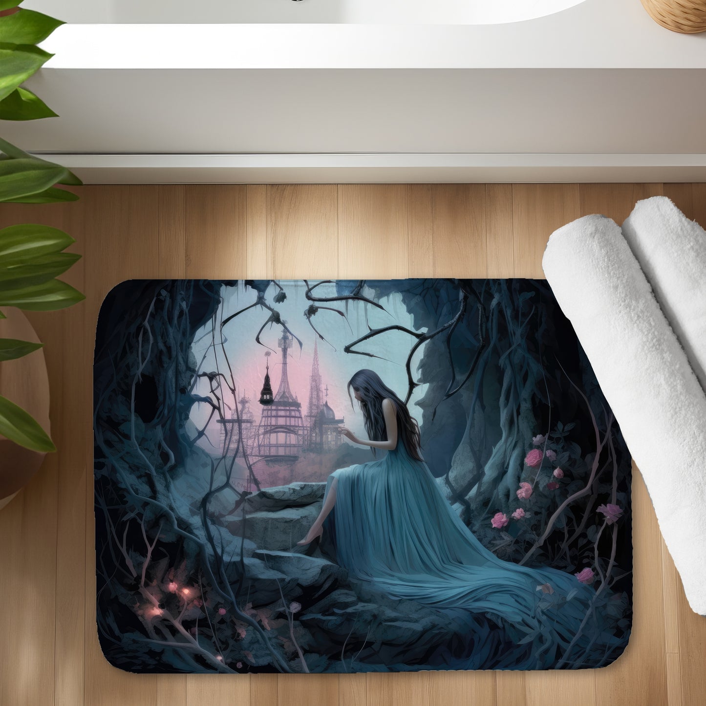 Morose cave - 17"x24" Bath mat