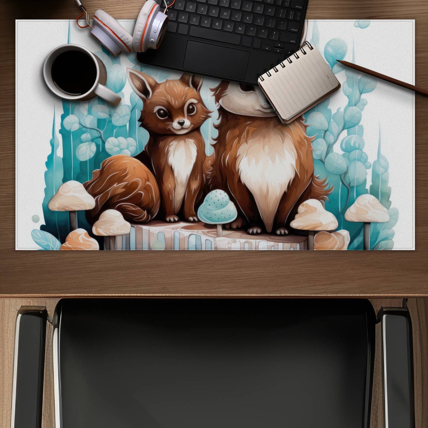 Two pals - Desk mat - Print on demand