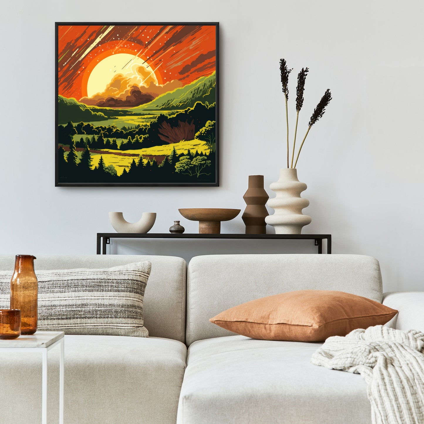 Last Days - Orange Framed Canvas for Home Decor | Art