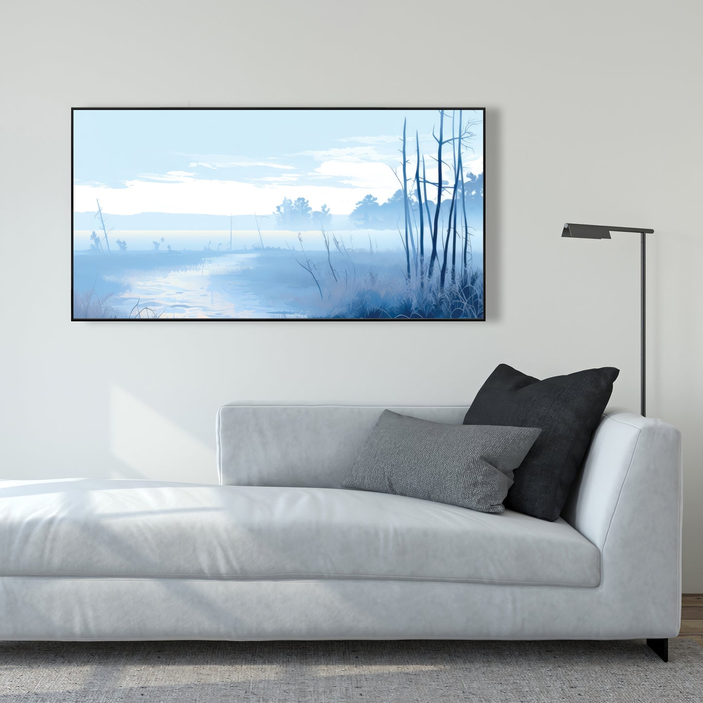 Cold swamp - 36"x36" Framed canvas