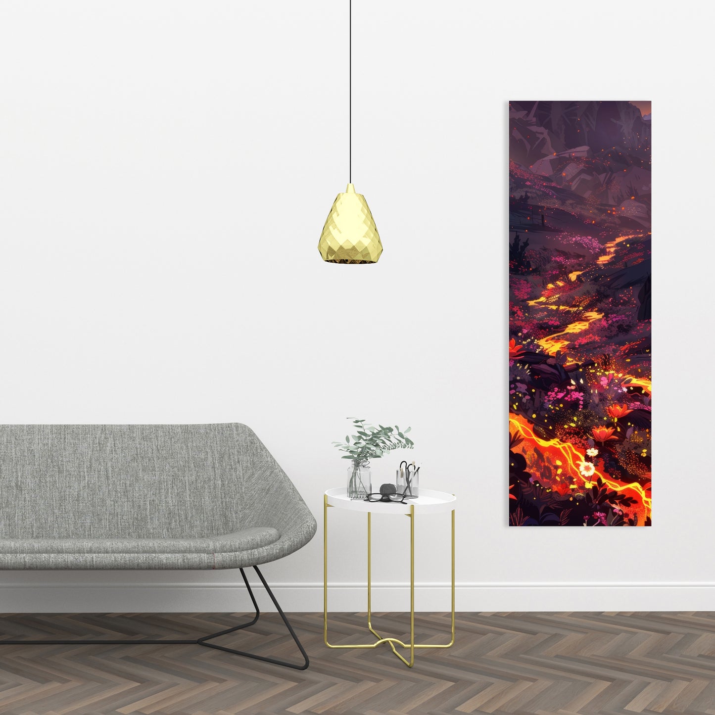 Bloom and Eruption - Yellow Canvas Home Decor Artwork