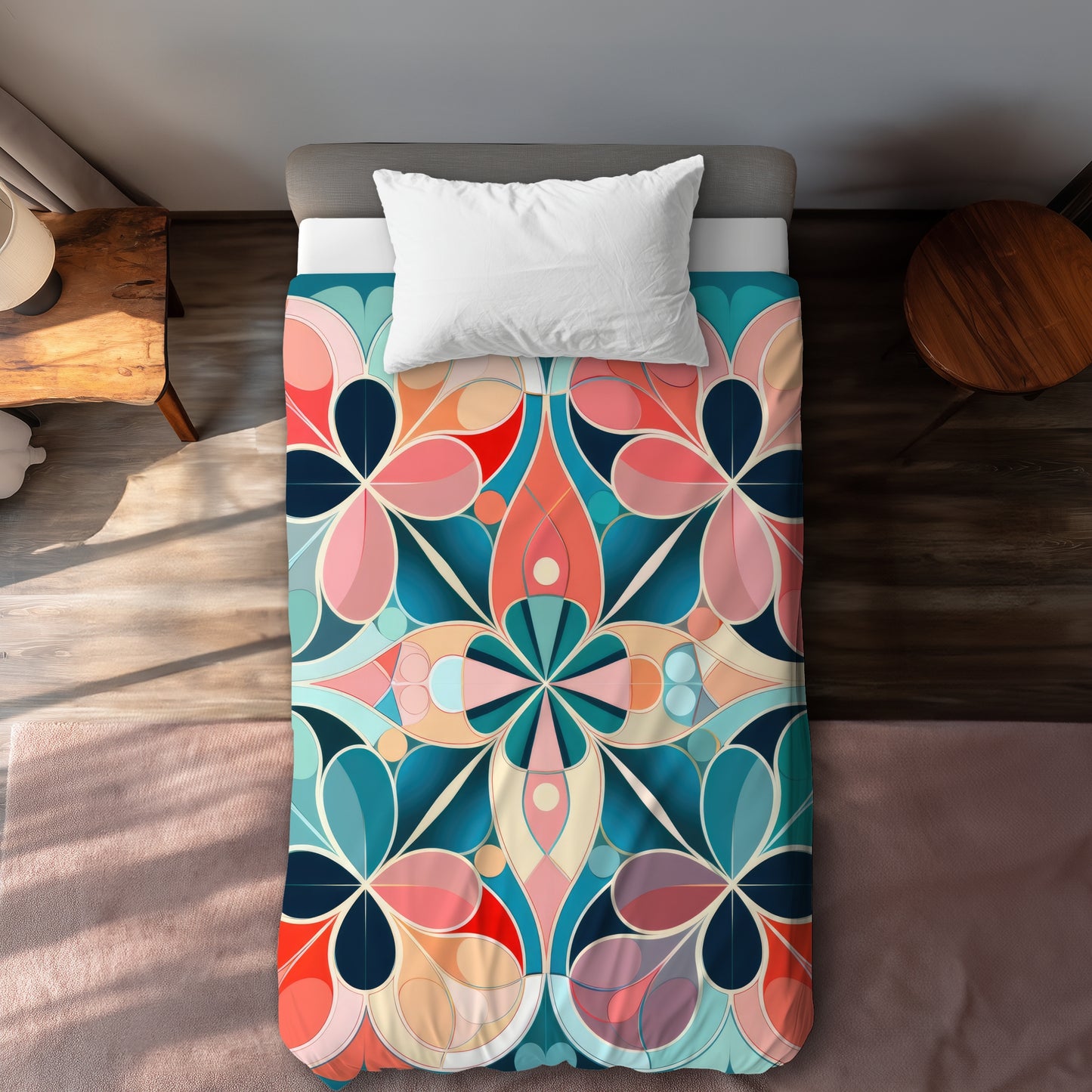 Mandala Coral Duvet Cover | Stylish Home Decor Accent