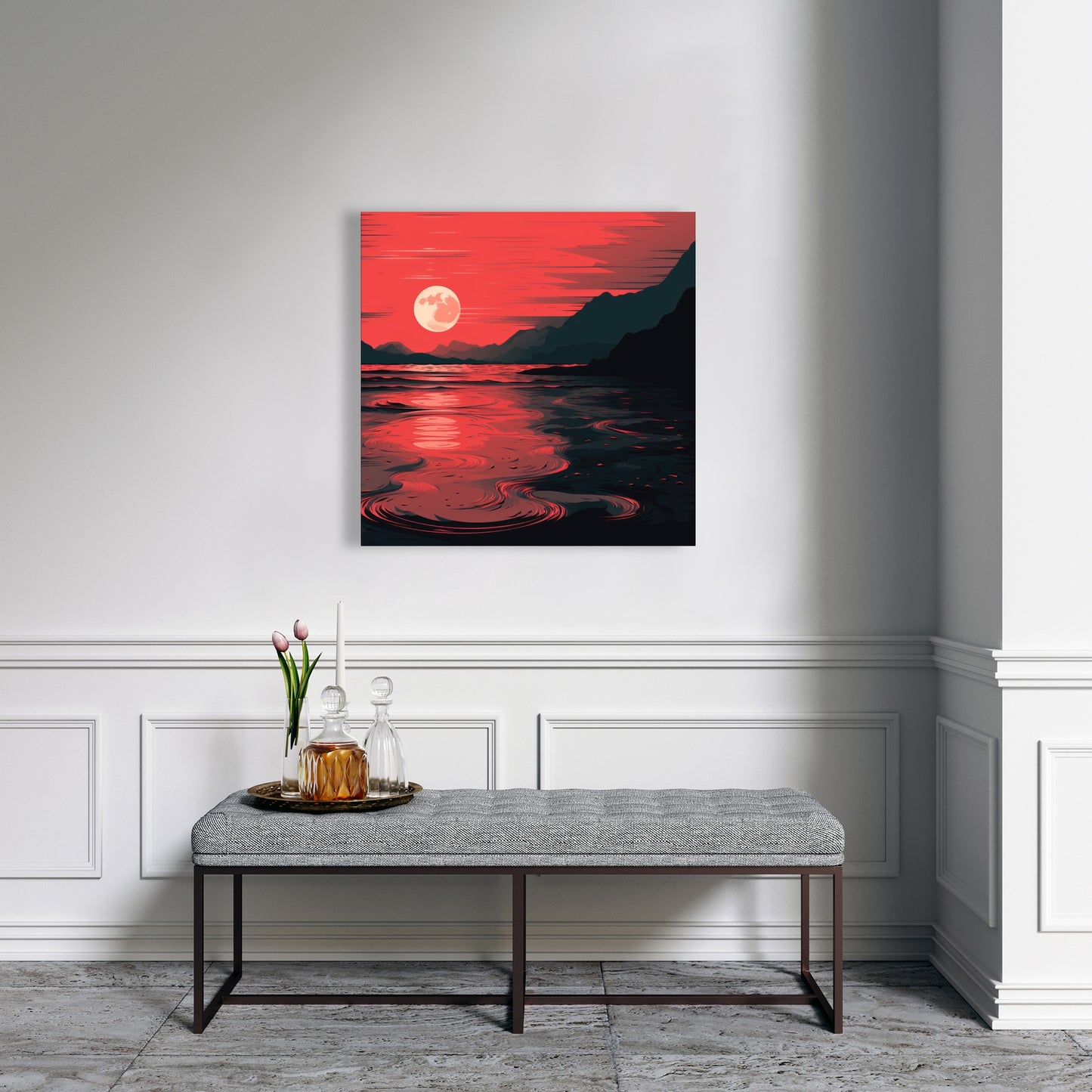 Bloody tides - 32"x32" Canvas