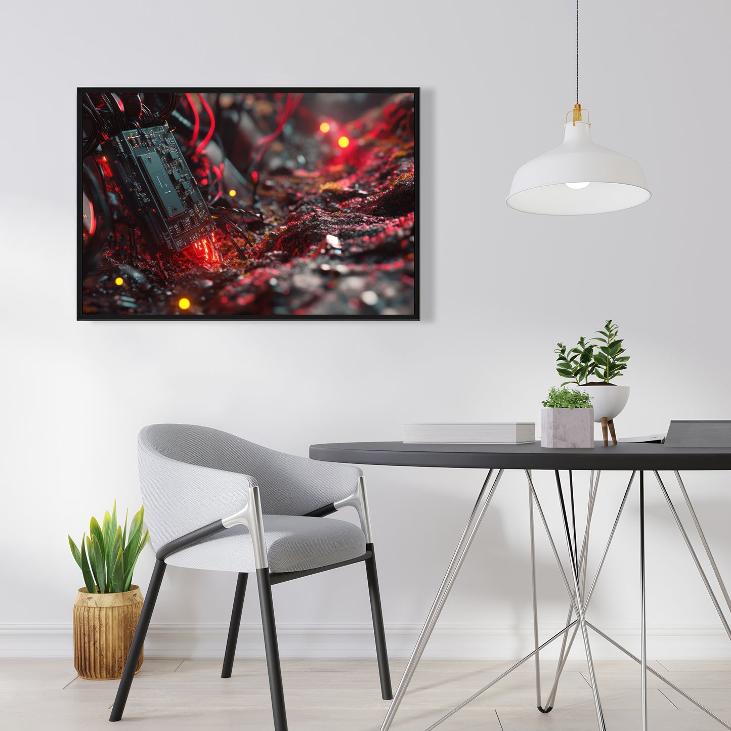 Beep boop - 24"x24" Framed canvas