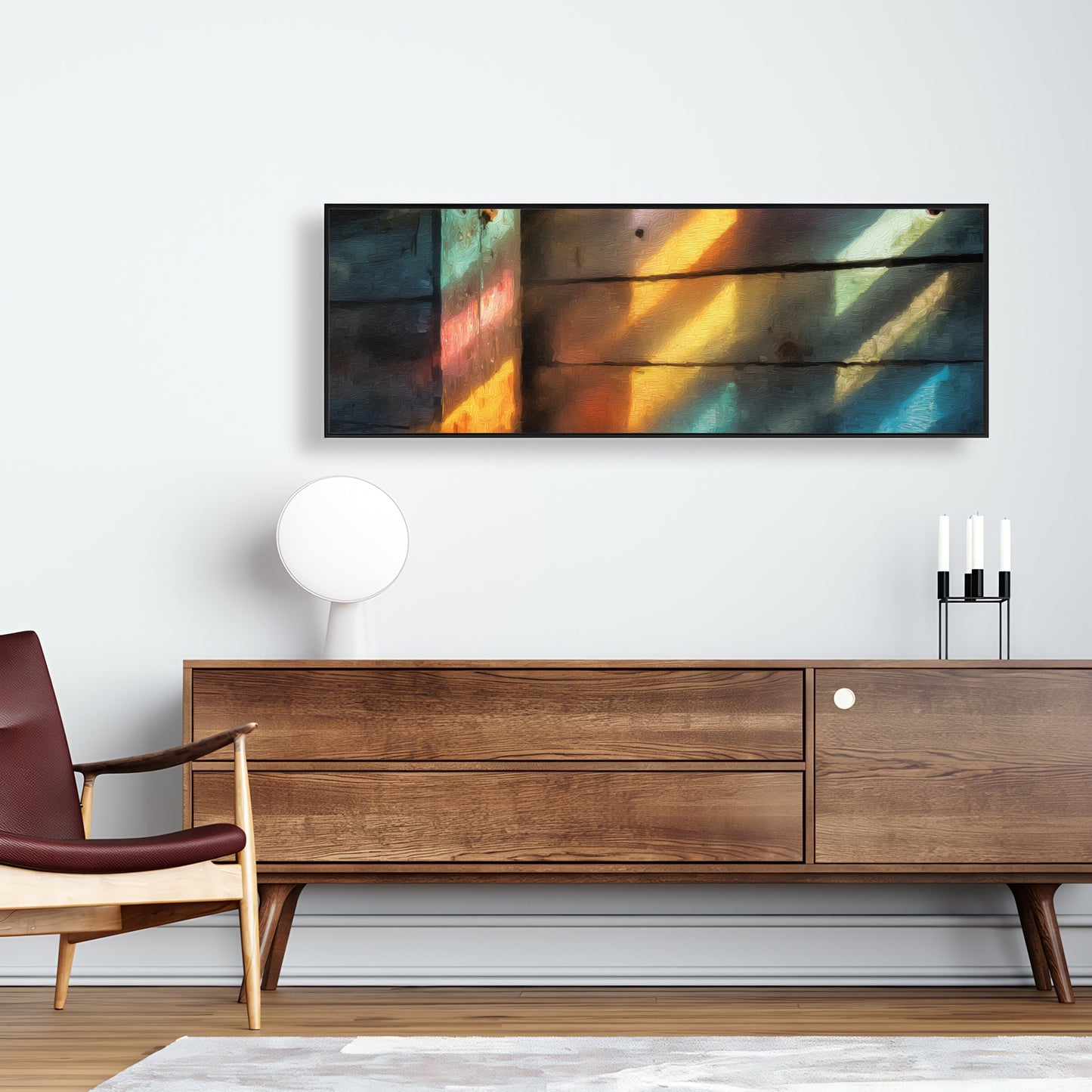 Rainbow glint - 24"x24" Framed canvas