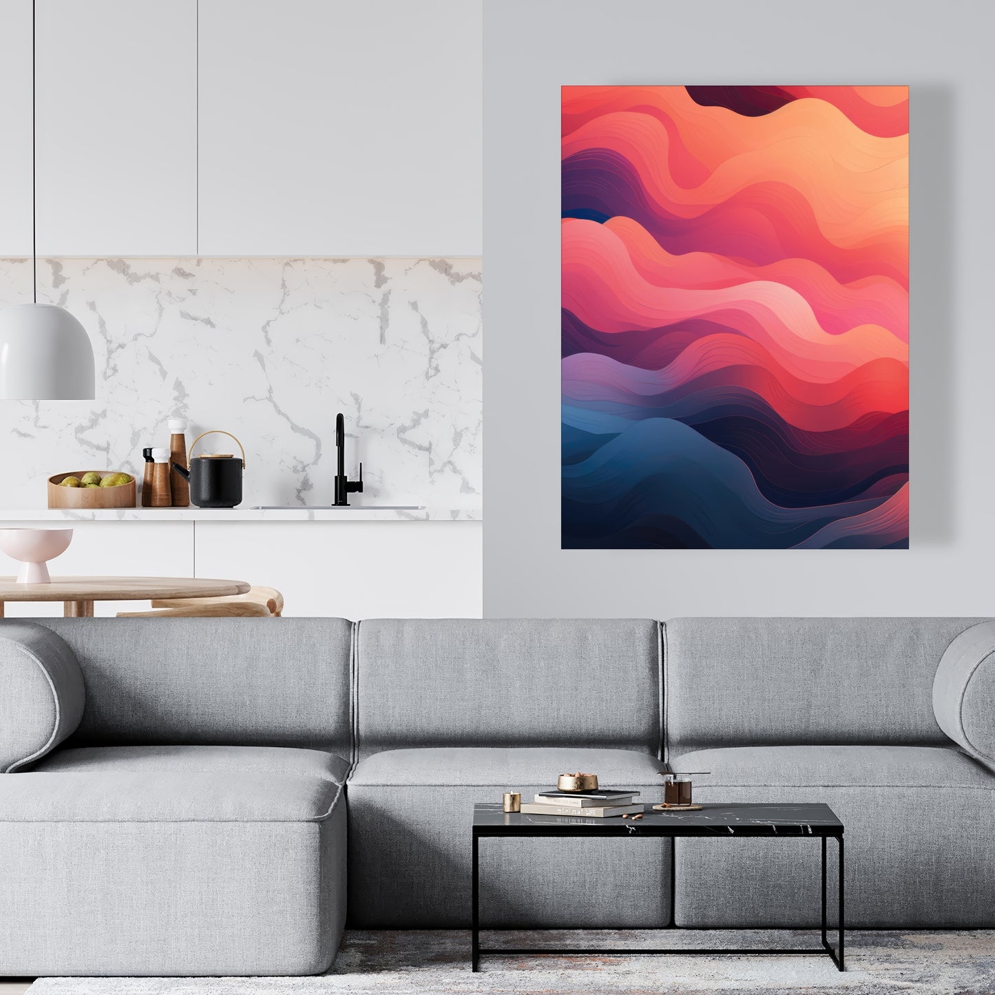 Ethereal Smoke - Pink Canvas Art for Elegant Home Decor