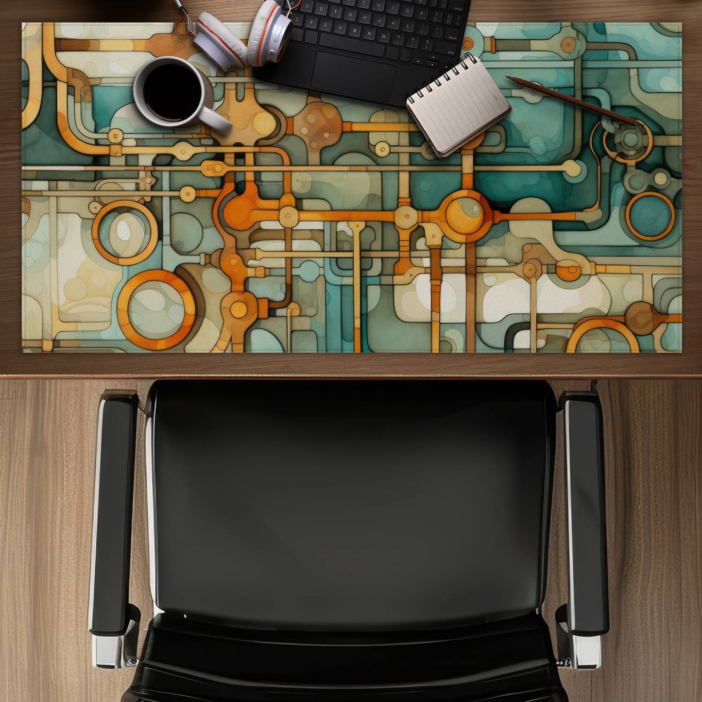 Turns and bends - Desk mat - Print on demand