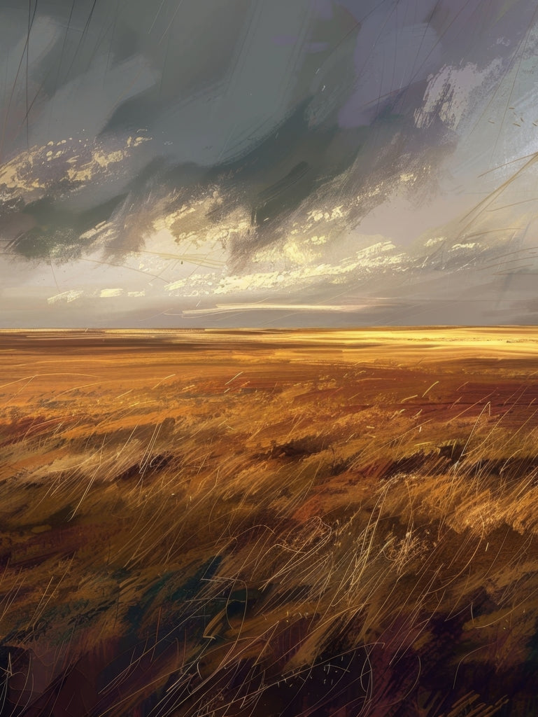Before the storm - Framed Canvas - Print on demand