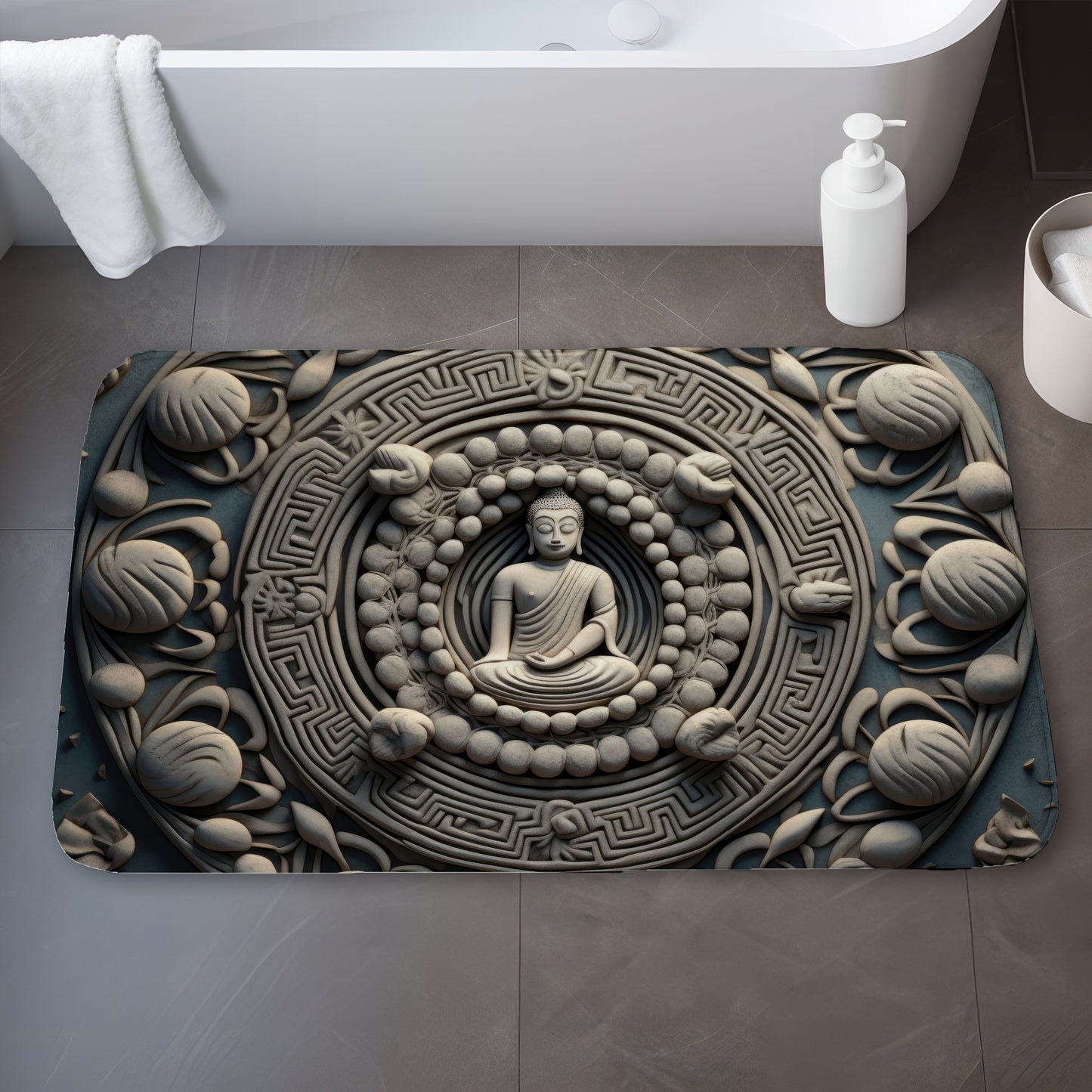 Spiritual peace - 17"x24" Bath mat