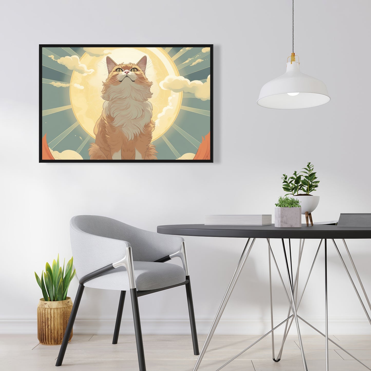 Moewing above - 36"x36" Framed canvas