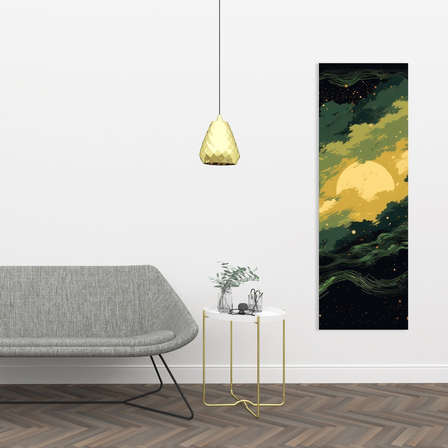 Cloudy Star - Yellow Canvas Home Decor for Bright Spaces