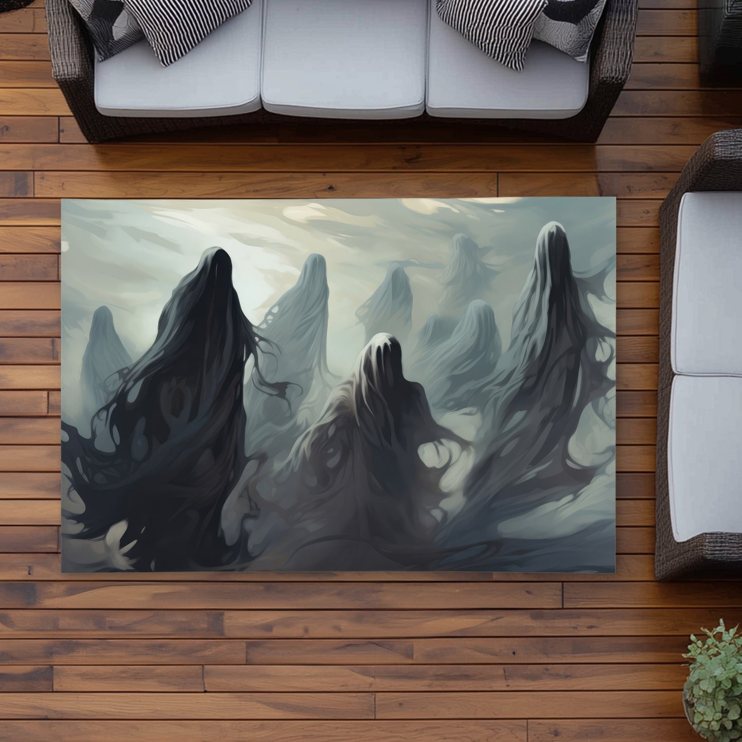 Searching for souls White Outdoor Area Rug | Home Decor