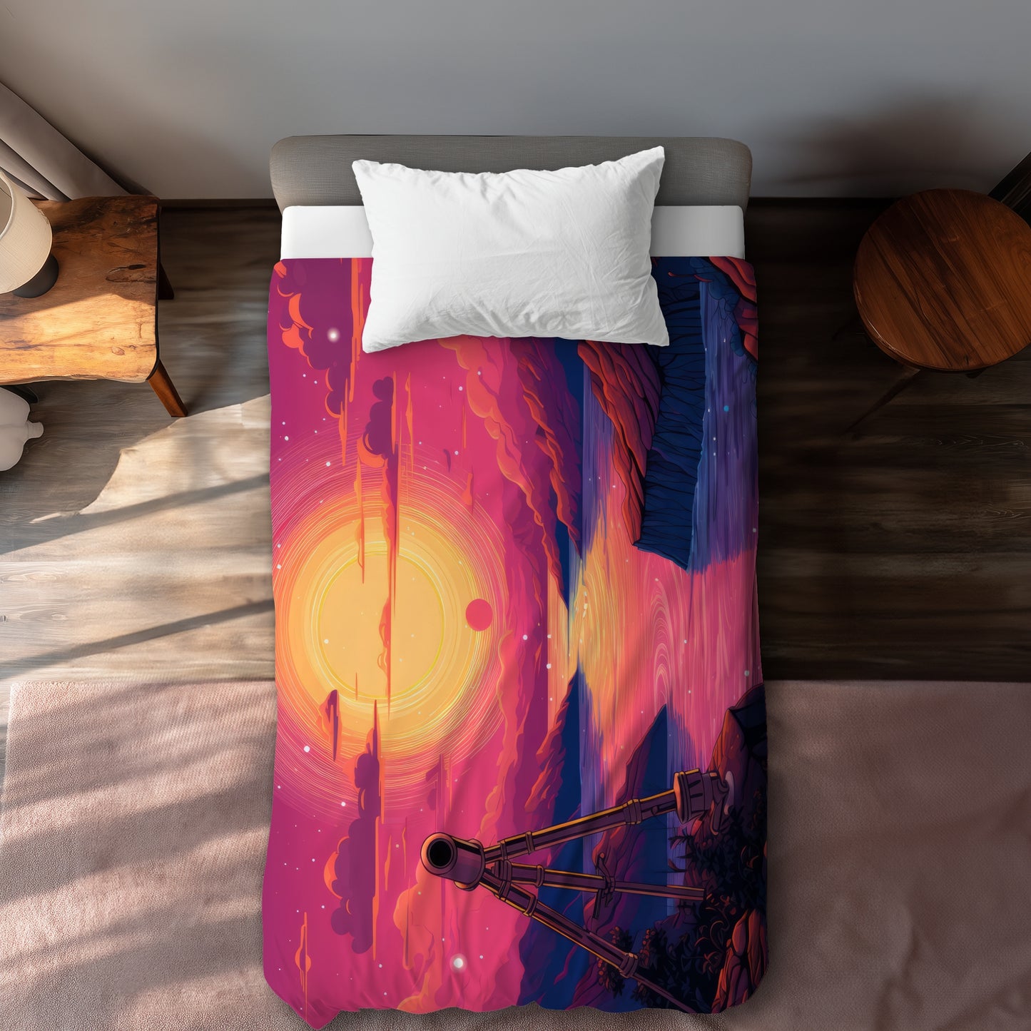 Skybound Yellow Duvet Cover | Stylish Home Decor Accent
