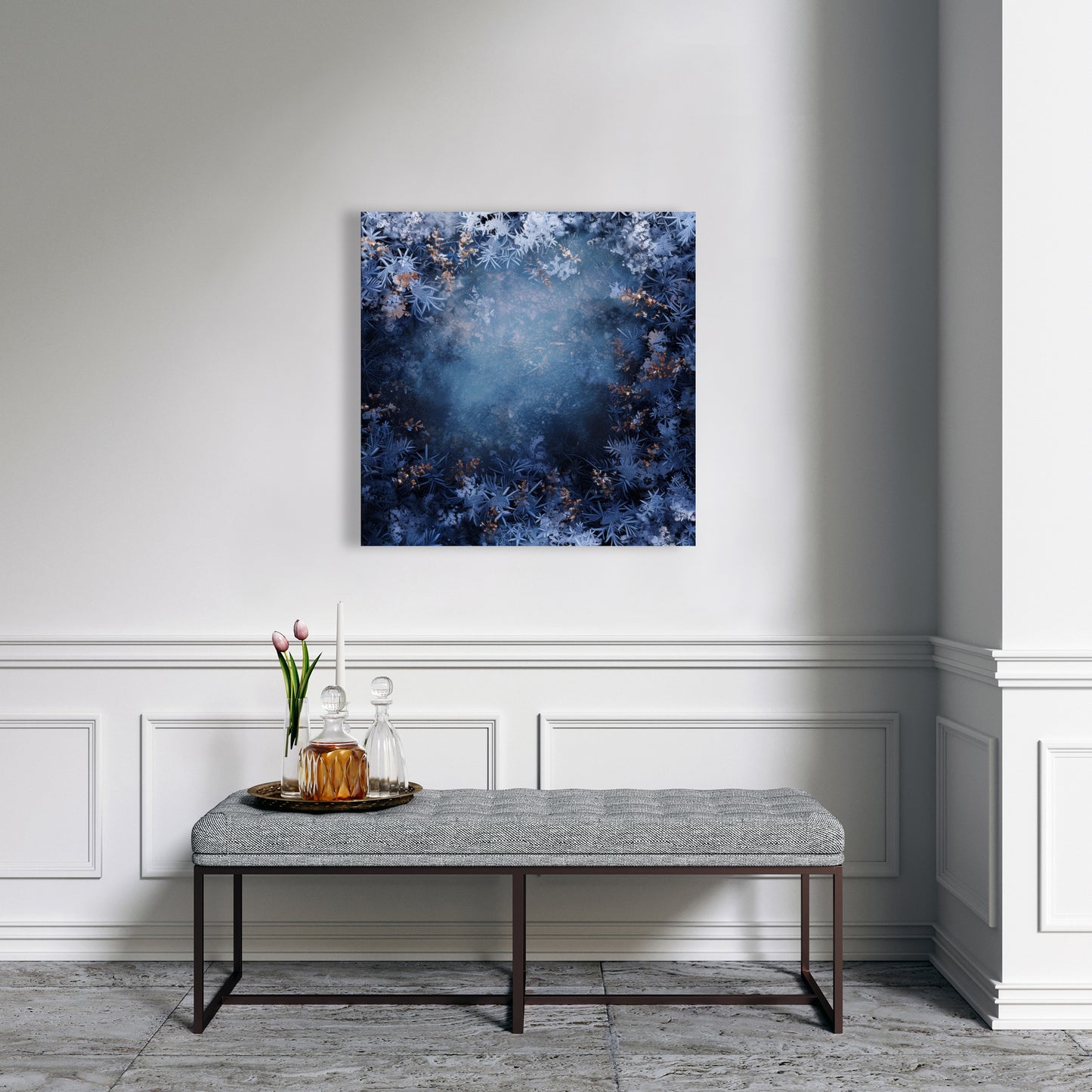Frozen Black Canvas Wall Art for Home Decor - Stylish Design