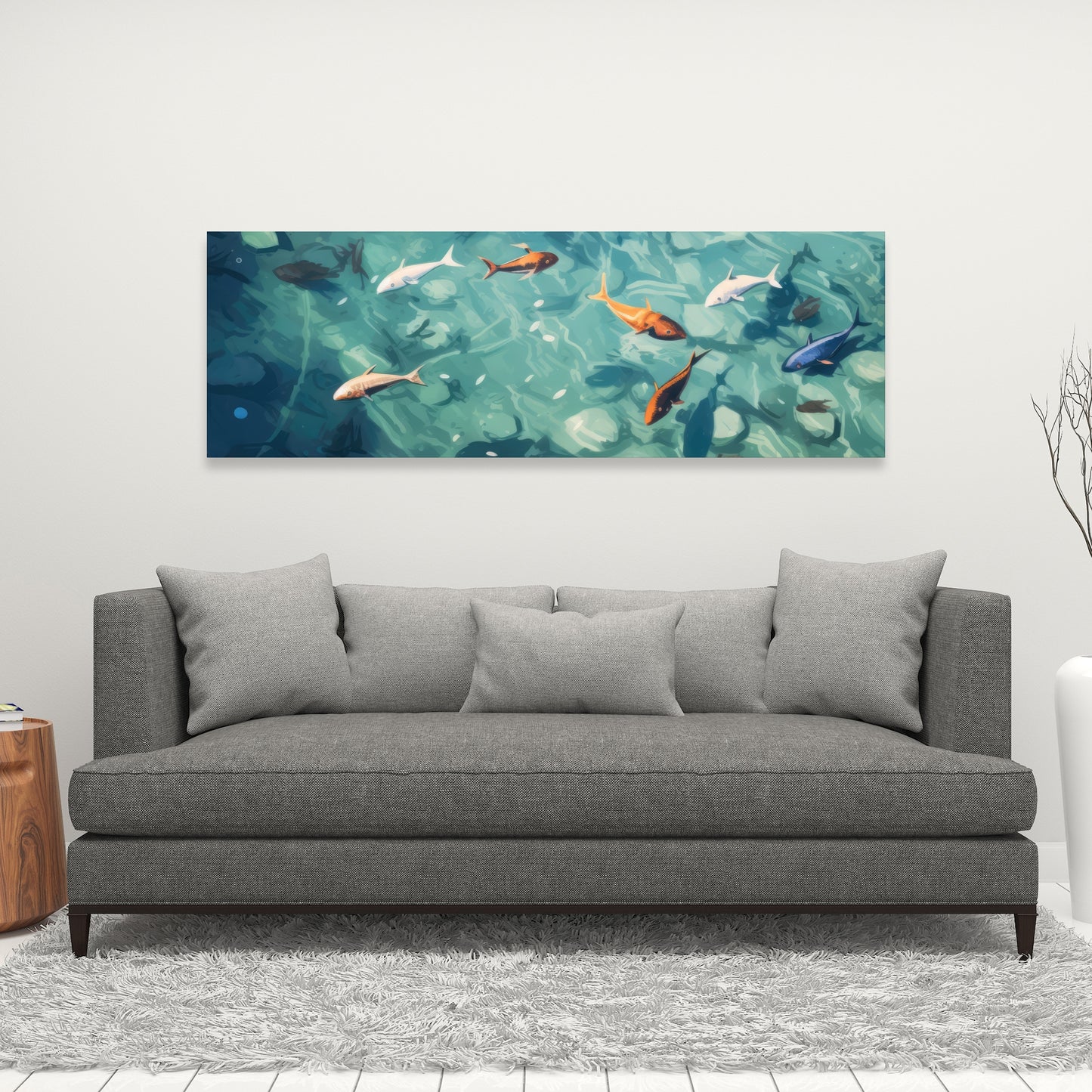 Caustic fish - 32"x32" Canvas