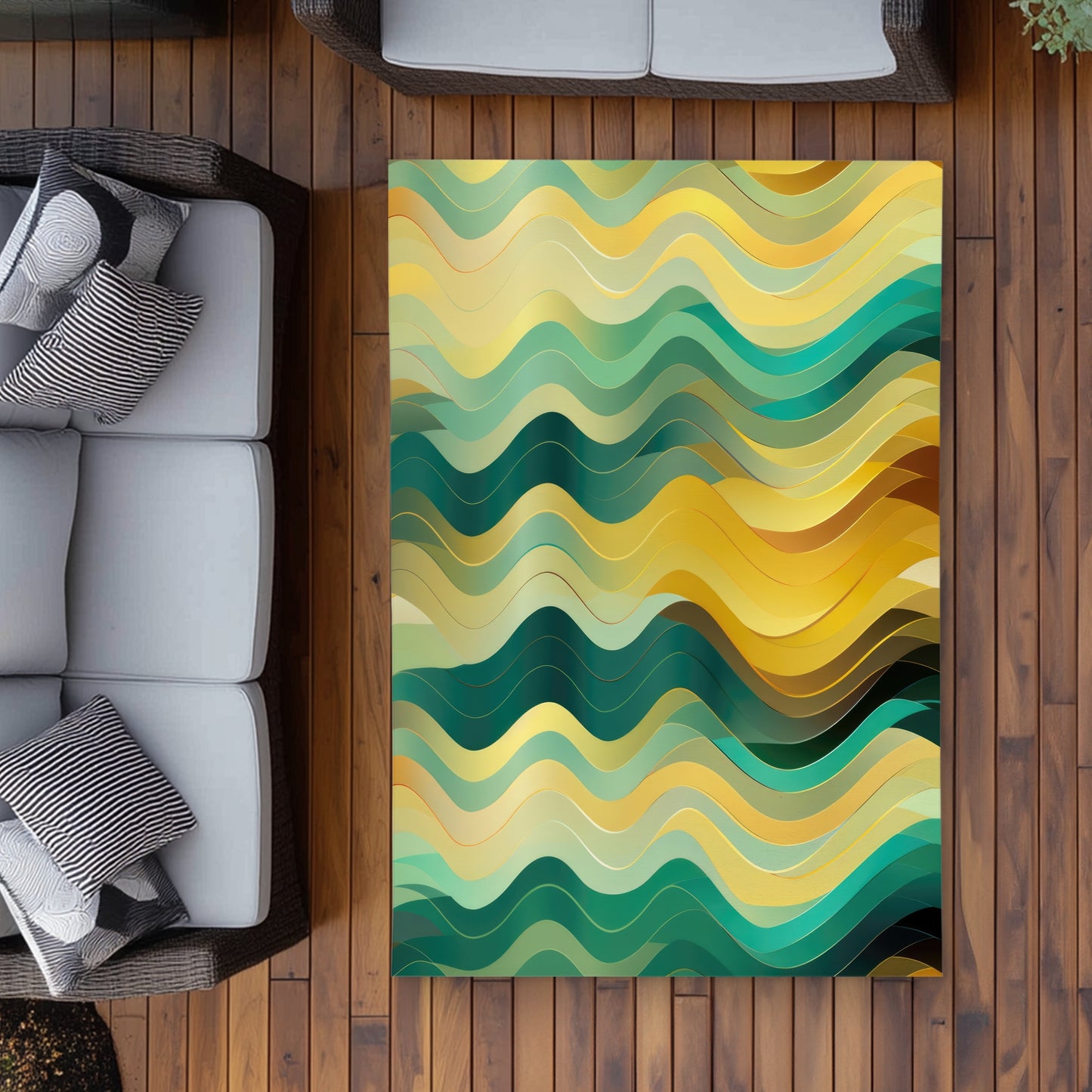 Rich by design Turquoise Outdoor Area Rug for Home Decor
